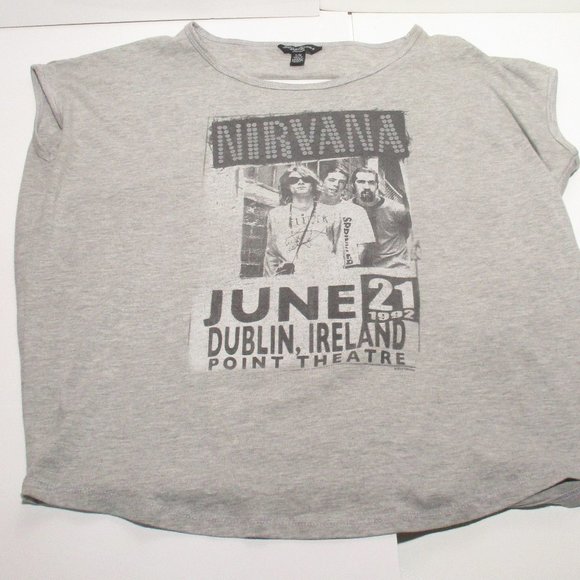 NIRVANA Dublin Ireland Point Theatre Sleeveless Woman's Modified Shirt Size S/M - Picture 1 of 5